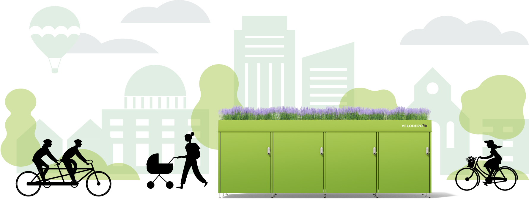 Fahrraggaragen für Städte und Kommunen