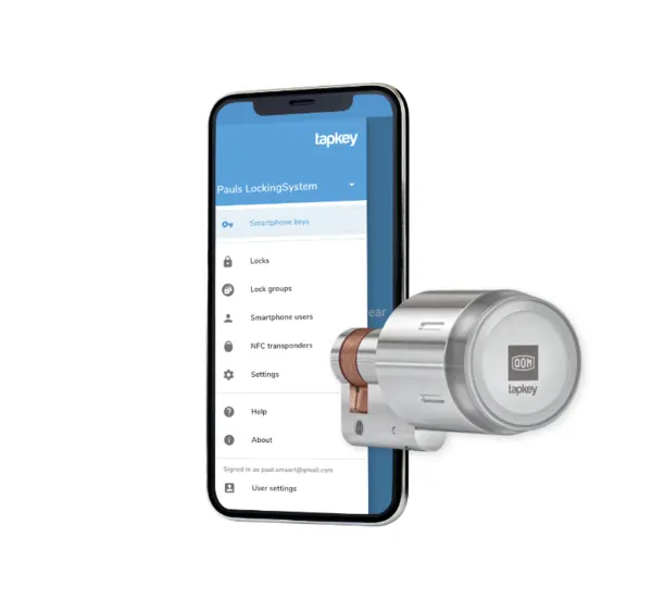 App- oder Transponder gesteuerter Schließzylinder